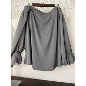 Torrid Off the Shoulder Blouse Size 3X Gray, Flowy NWT